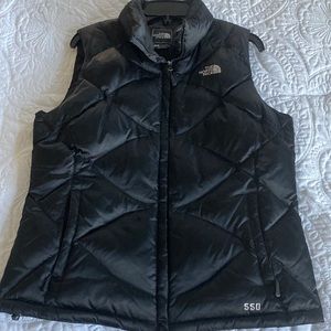 The North Face black down vest